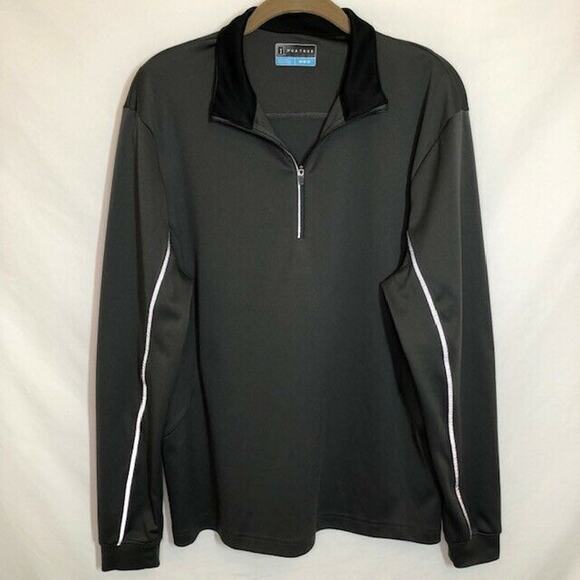 PGA tour 1/4 zip pullover shirt gray mens medium long sleeve - Picture 1 of 5